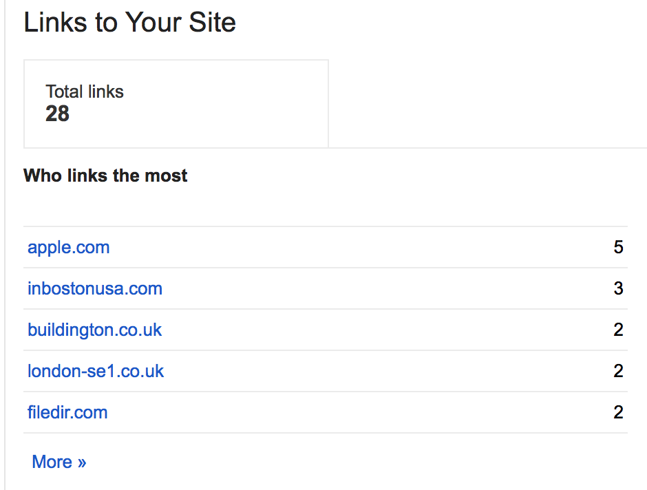 Webmaster Tools - Links to your site